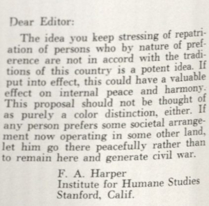 Text of Letter to the Editor which reads: 