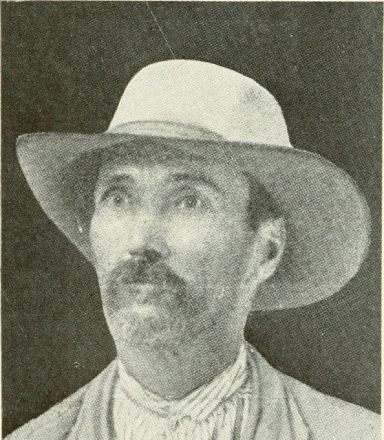 A cowboy in a white hat.