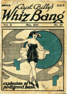 Cover of Capt. Billy's Whiz Bang Magazine advertising 